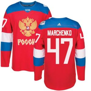 Herren Team Russland #47 Alexey Marchenko Authentic Rot Auswärts 2016 World Cup